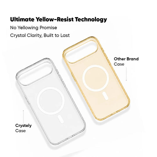 iPhone 17 Air - Anti Yellow MagSafe Clear Case - Crystely
