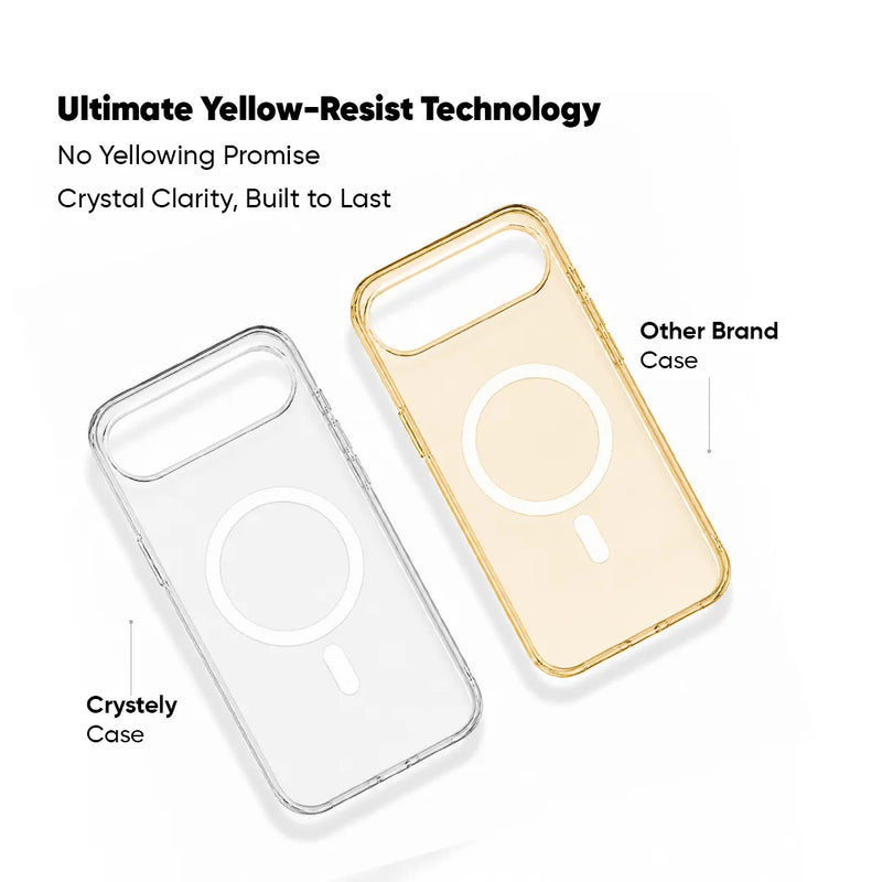 iPhone 17 Air - Anti Yellow MagSafe Clear Case - Crystely