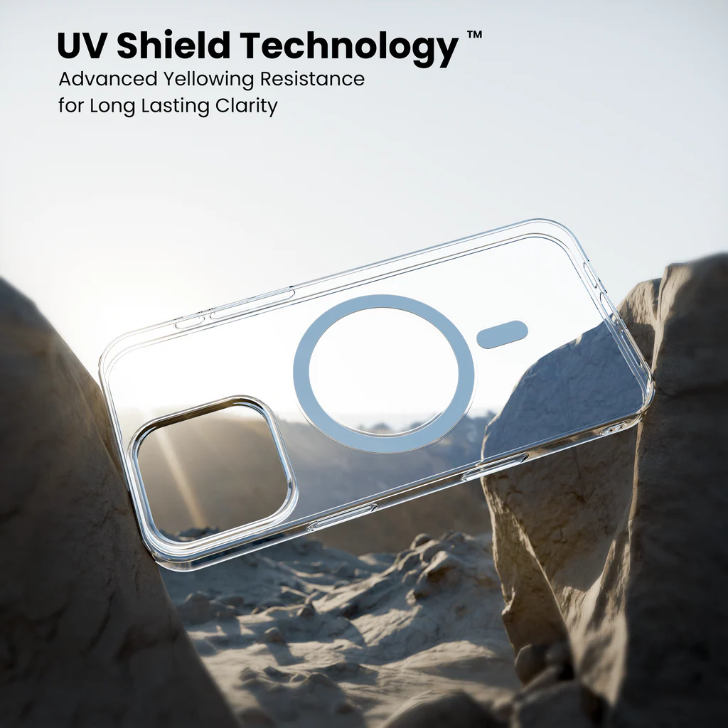 iPhone 16 Pro Max Anti-Yellow Magsafe Clear Case uv shield technology