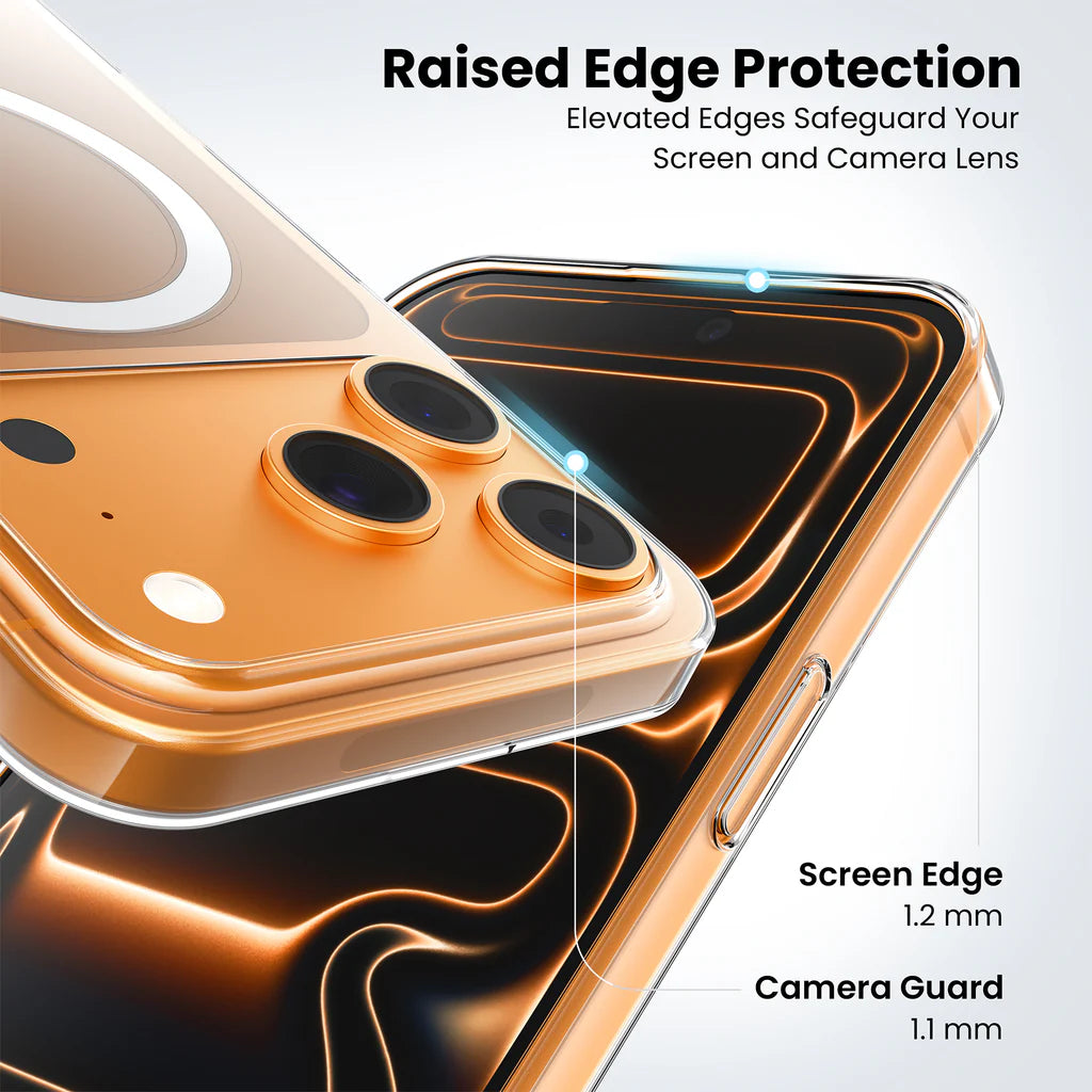 Crystely iPhone 17 Pro Max case raised edge screen and camera protection