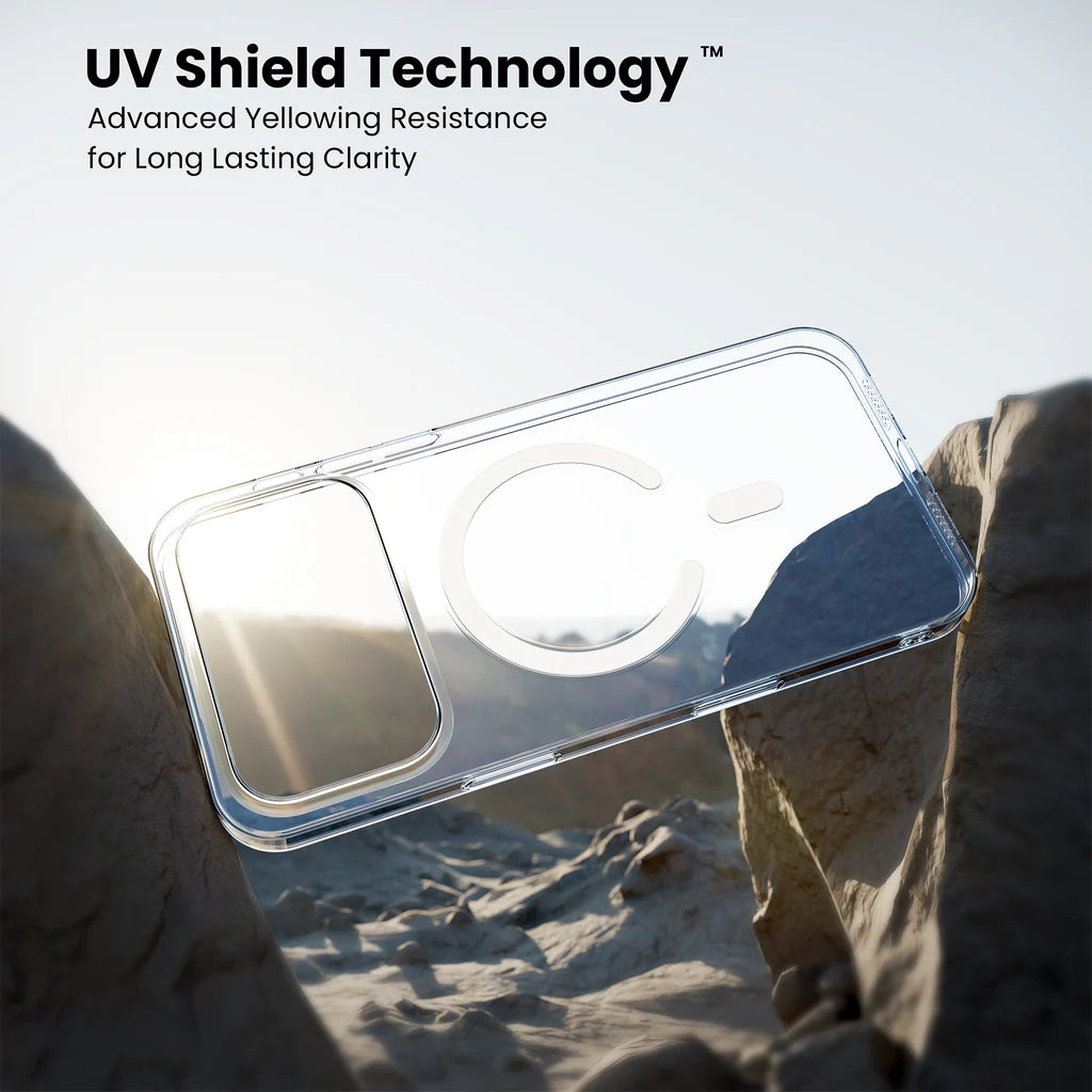ClearFlow UV shield technology in Crystely iPhone 17 Pro Max clear case