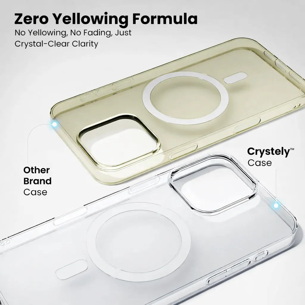 iPhone 14 Pro Anti Yellow Clear MagSafe Case crystely