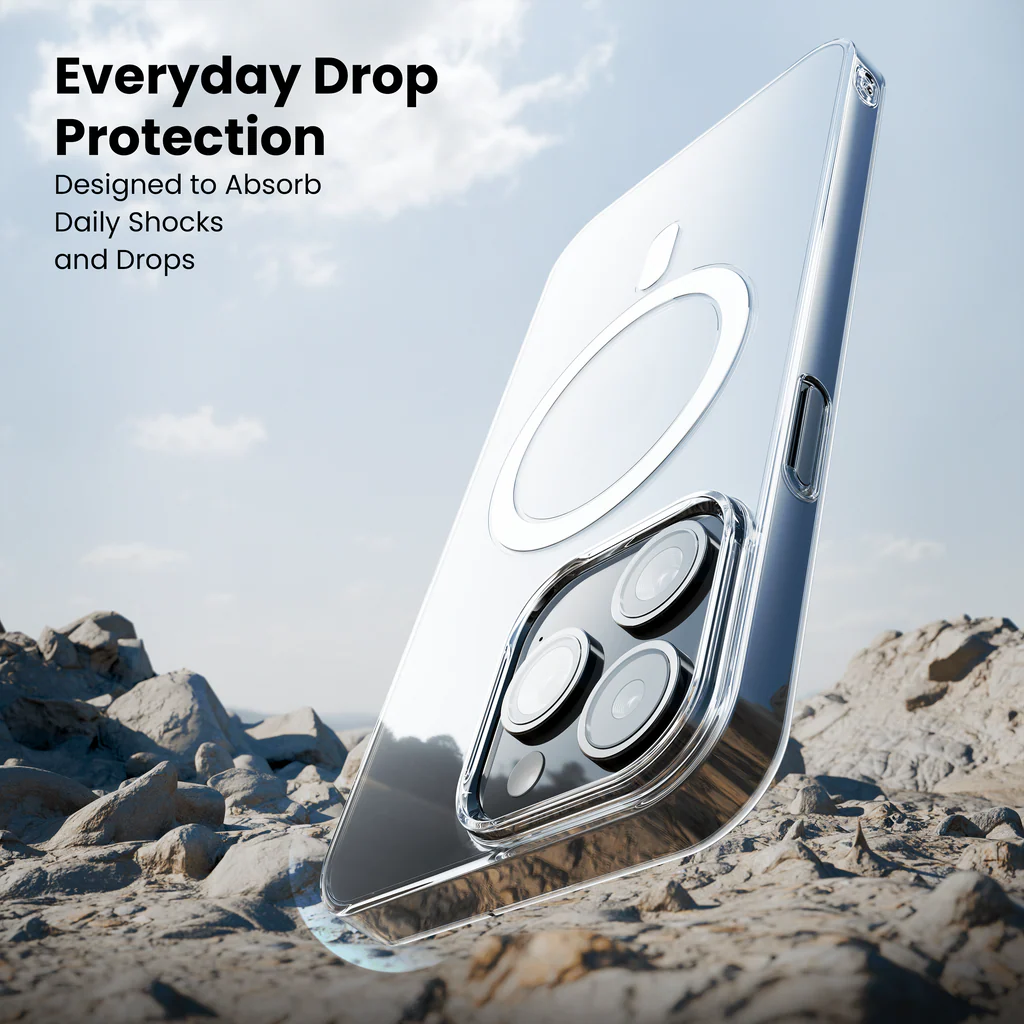 iPhone 14 Pro Anti Yellow Clear MagSafe Case everyday drop protection 
