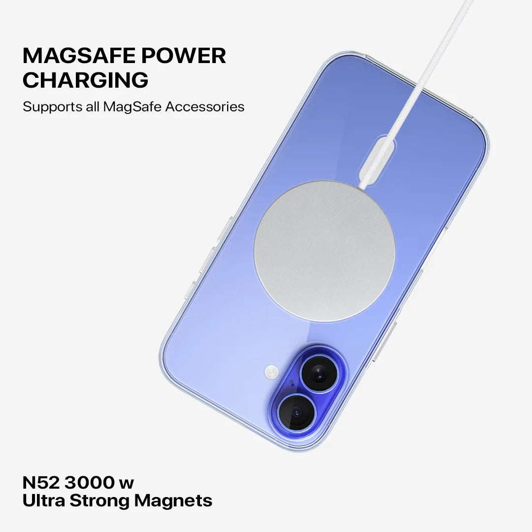 MagSafe compatible iPhone 17 anti yellow clear case