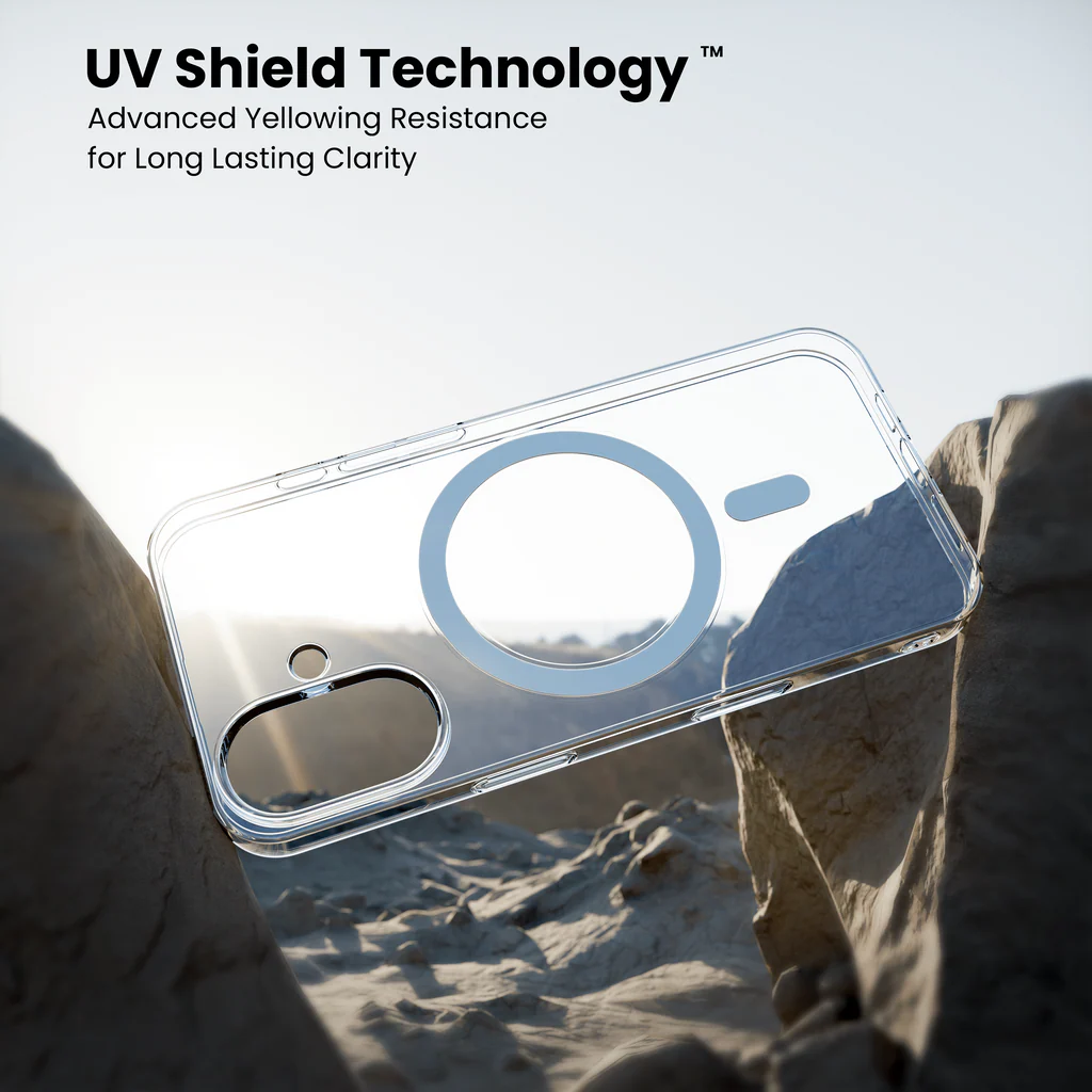 iPhone 16 Plus Anti Yellow Clear MagSafe Case uv shield techonolgy