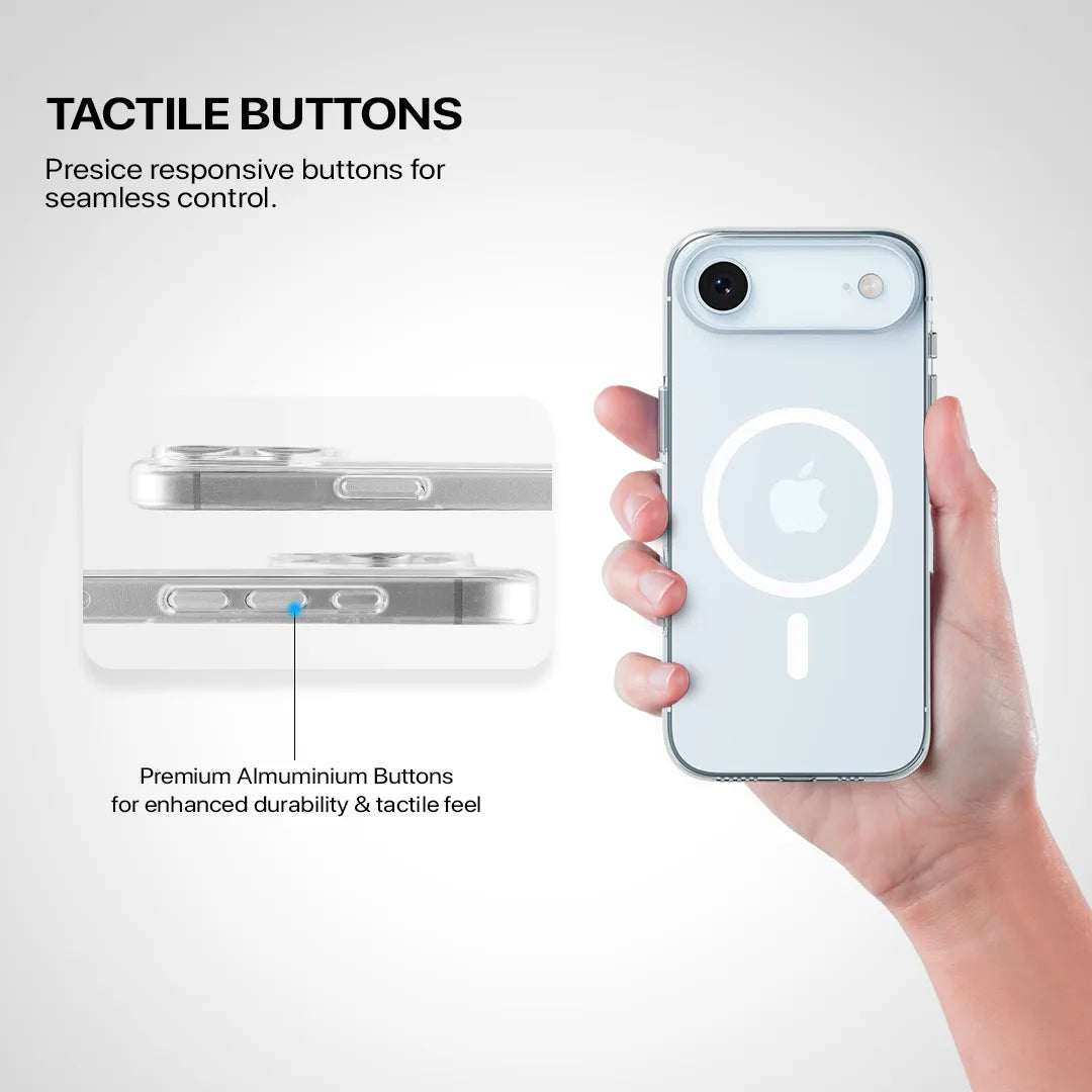 Premium transparent iPhone cover for iPhone 17 Air with MagSafe support