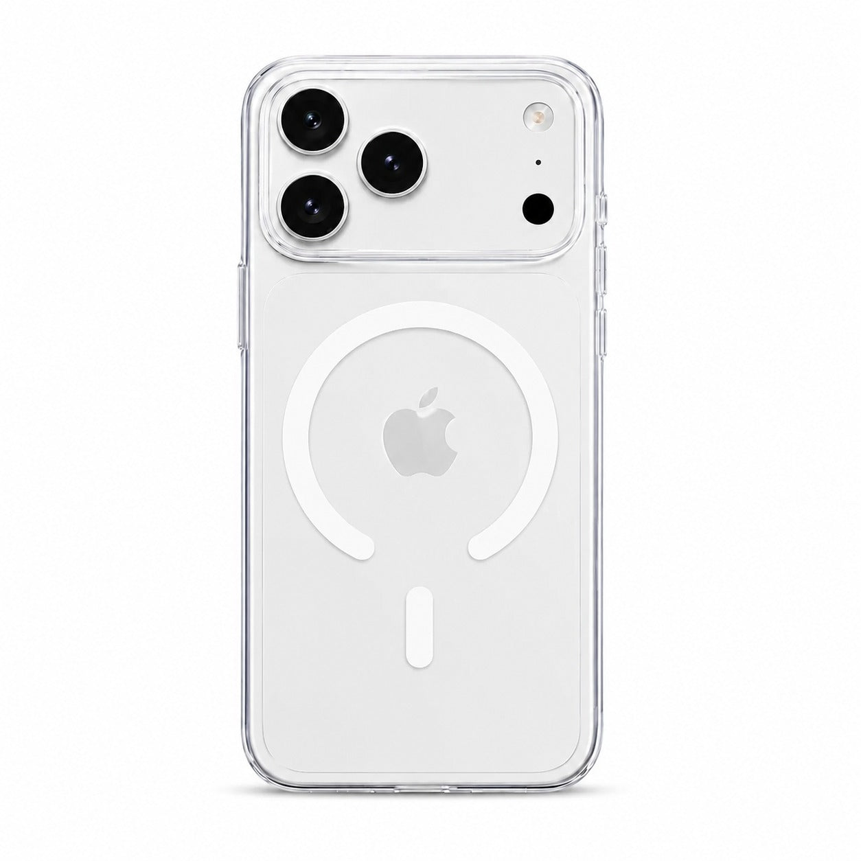 iPhone 17 Pro Max Anti-Yellow MagSafe Clear Case - back view with camera cutout and magnetic ring