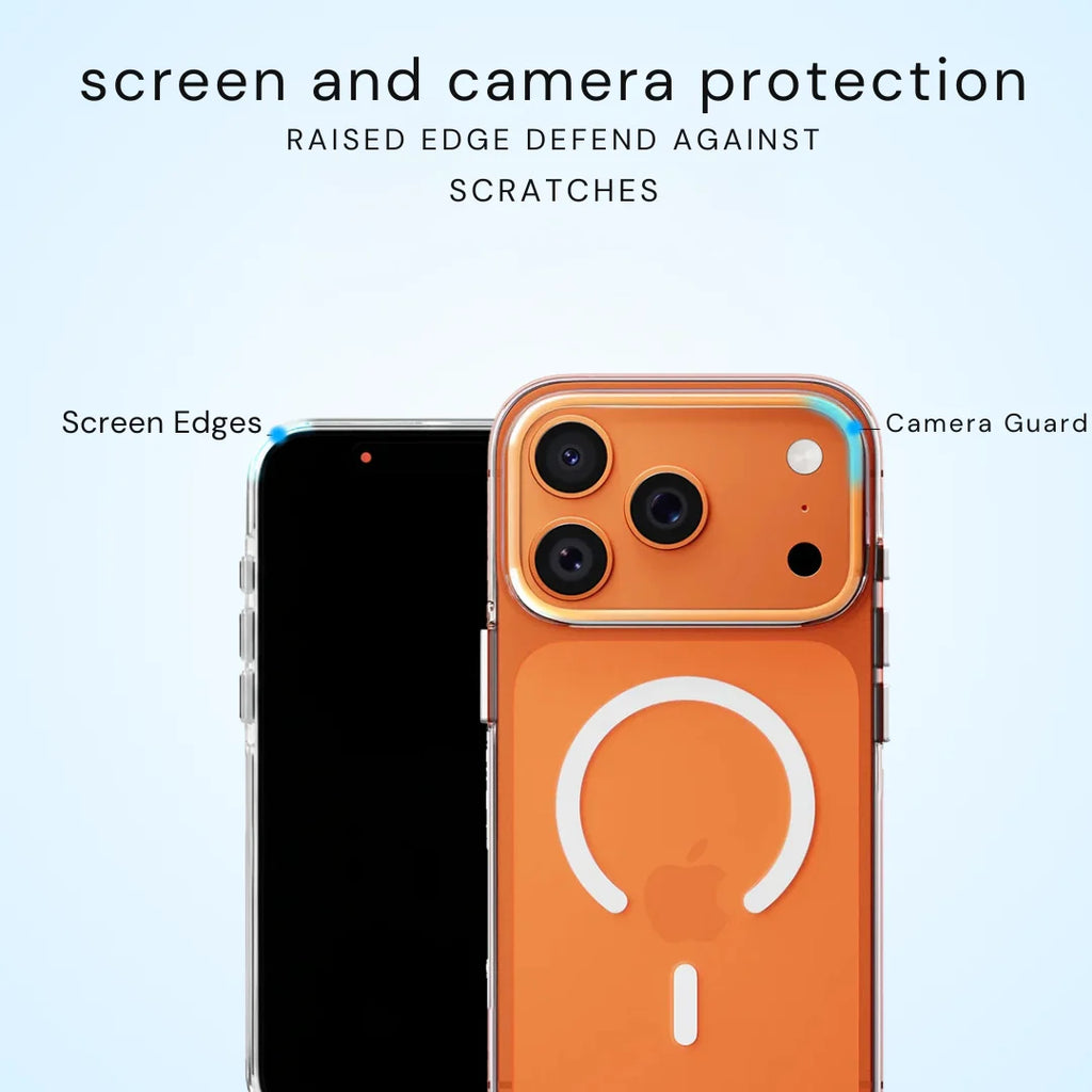 Anti-Yellow Transparent iPhone Cover with Raised Camera Guard