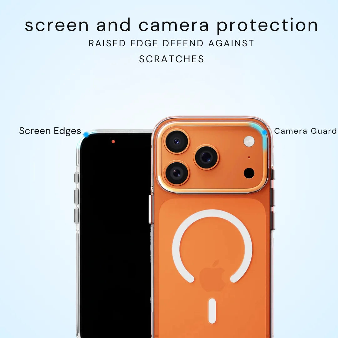 Protective Clear iPhone Case with Raised Edges for Screen Safety