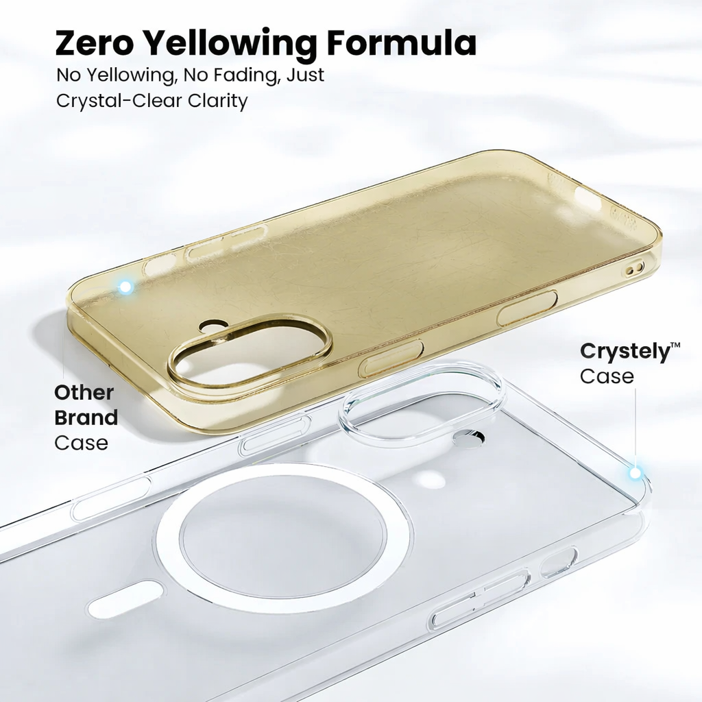IPhone 17 Anti Yellow Magsafe Clear Case non yellowing clear phone case