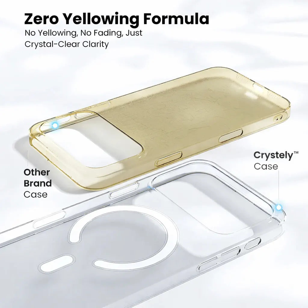 Crystely anti-yellow transparent case for iPhone 17 Pro Max – India