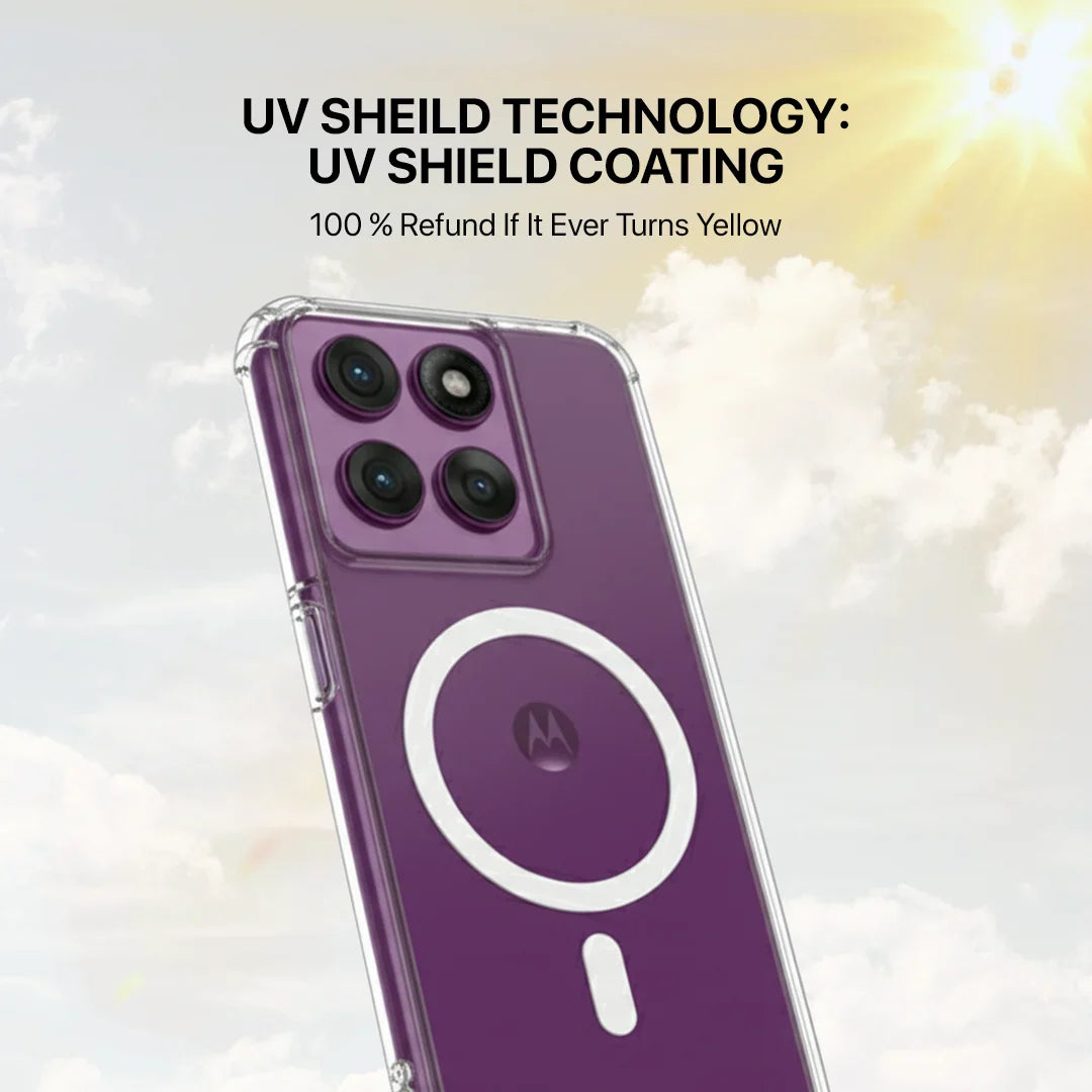 Crystal clear MagSafe compatible case Edge 60 Fusion