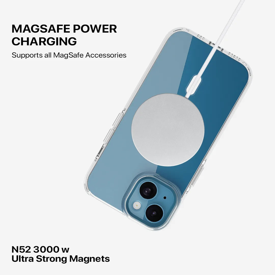 Raised camera protection clear iPhone 15 back cover