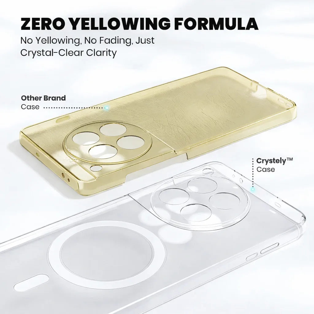 Clear Anti-Yellow MagSafe Case – OnePlus 12r zero yellowing formula crystely 