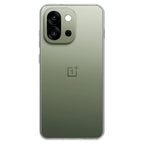 Crystely anti-yellow clear case fitted on OnePlus 13S showing full back panel and dual camera module
