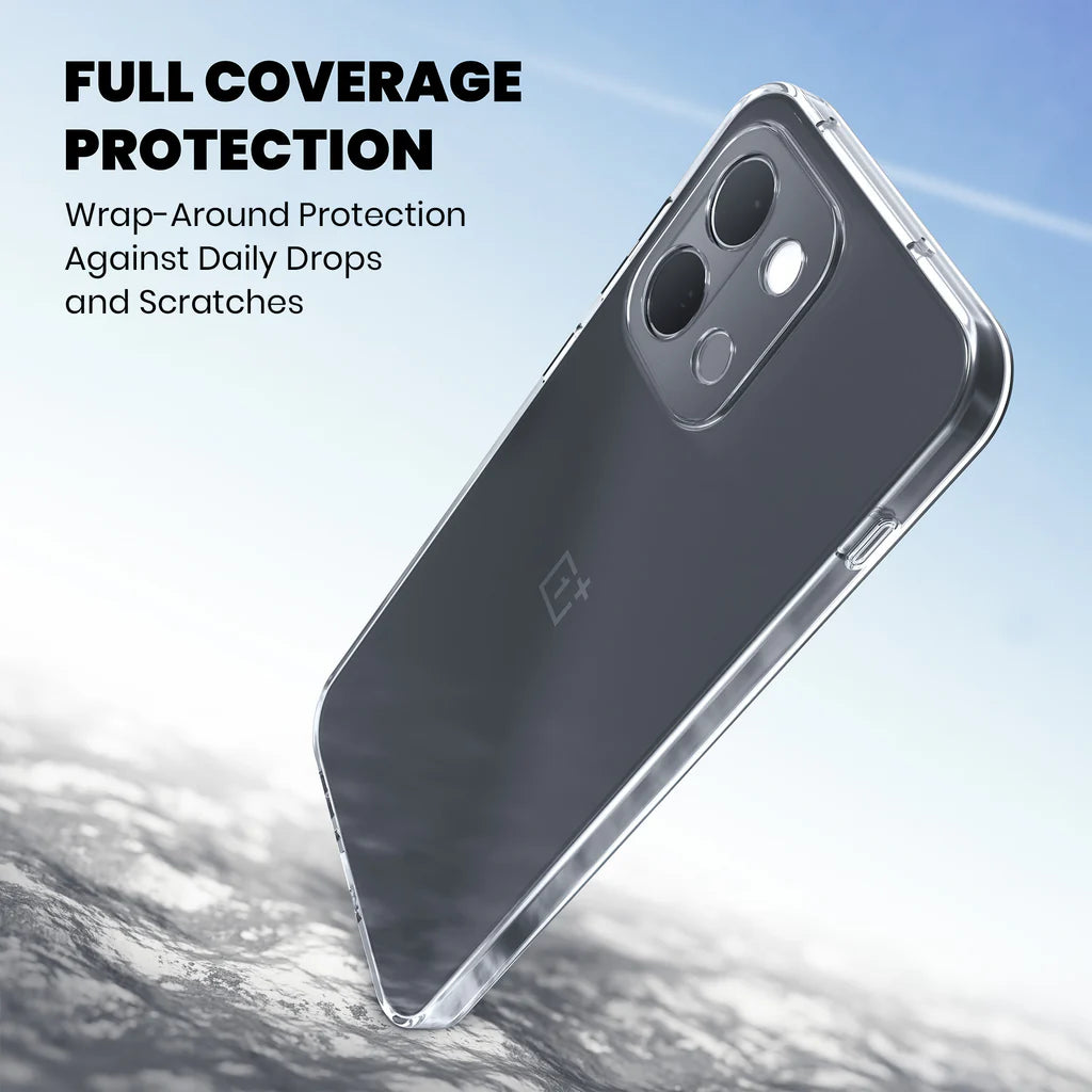 Crystely clear case for OnePlus 13S offering full wrap-around coverage and protection against daily drops and scratches
