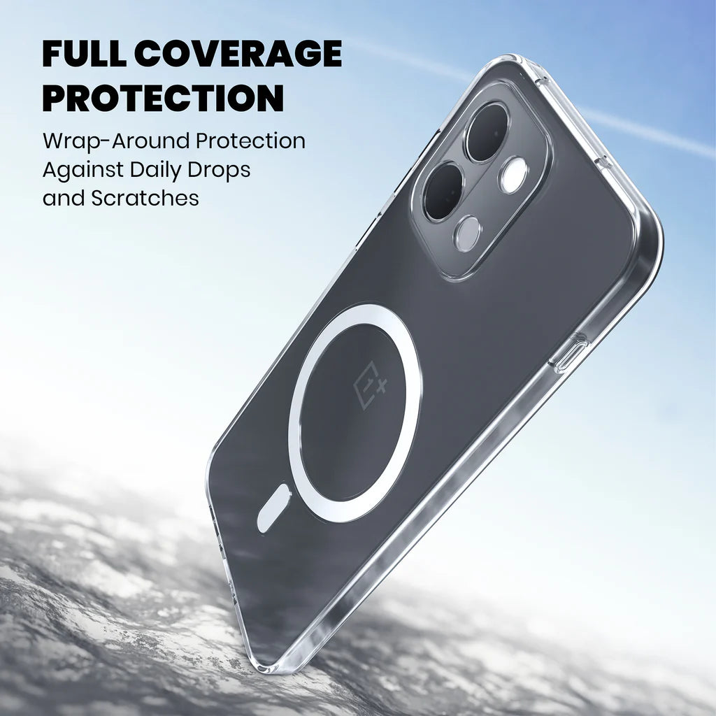 Clear Anti-Yellow MagSafe Case – OnePlus 15 full coverage protection 