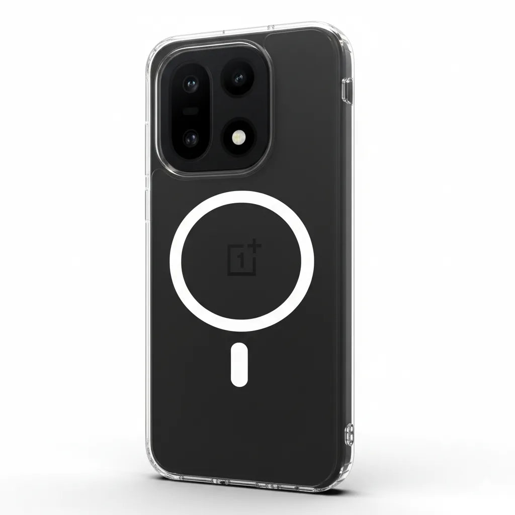 Anti Yellow MagSafe clear transparent case for OnePlus 15