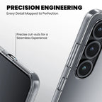 Precision engineering cut-outs clear case Samsung Galaxy S25 Plus perfect fit ports camera buttons
