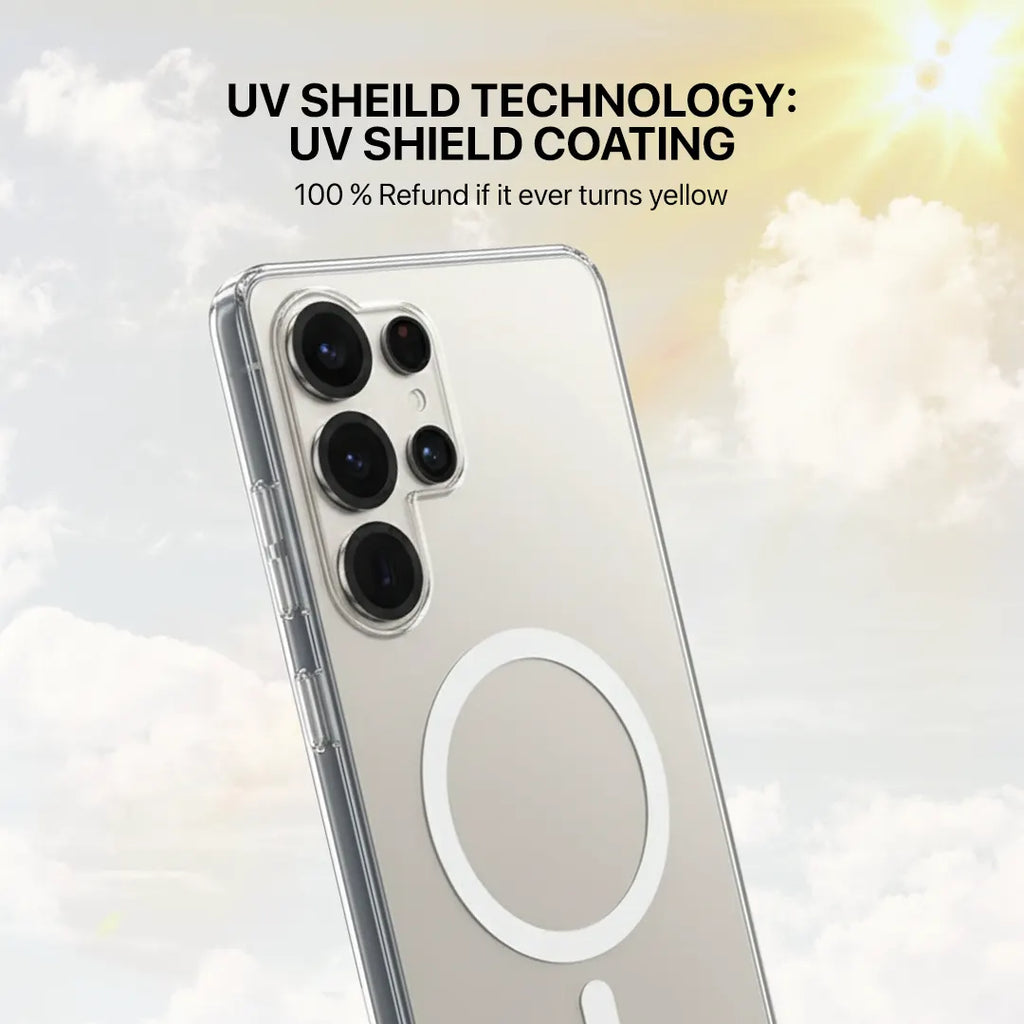 Shockproof clear case for Galaxy S22  ultra  with raised bezels