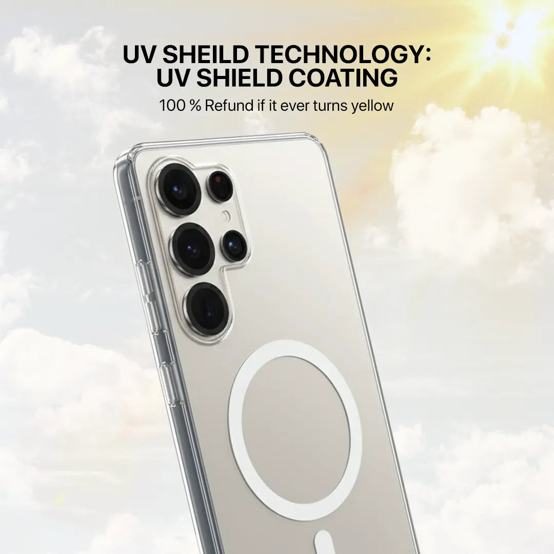 Shockproof clear case for Galaxy S22  ultra  with raised bezels