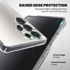 Anti-Yellow Clear Case for Galaxy S25 Ultra raised edge protection 
