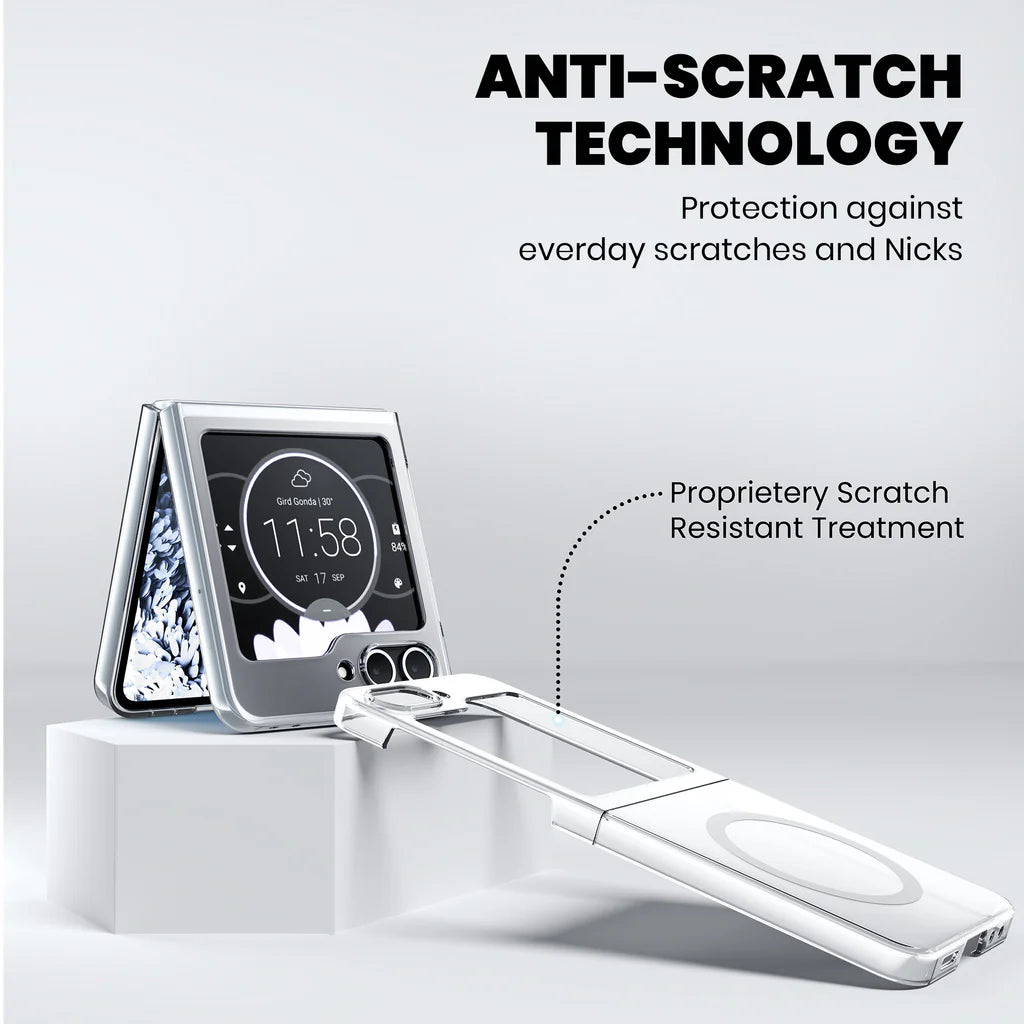 Anti-Yellow Transparent MagSafe Cover – Galaxy Z Flip4 anti scratch technology 