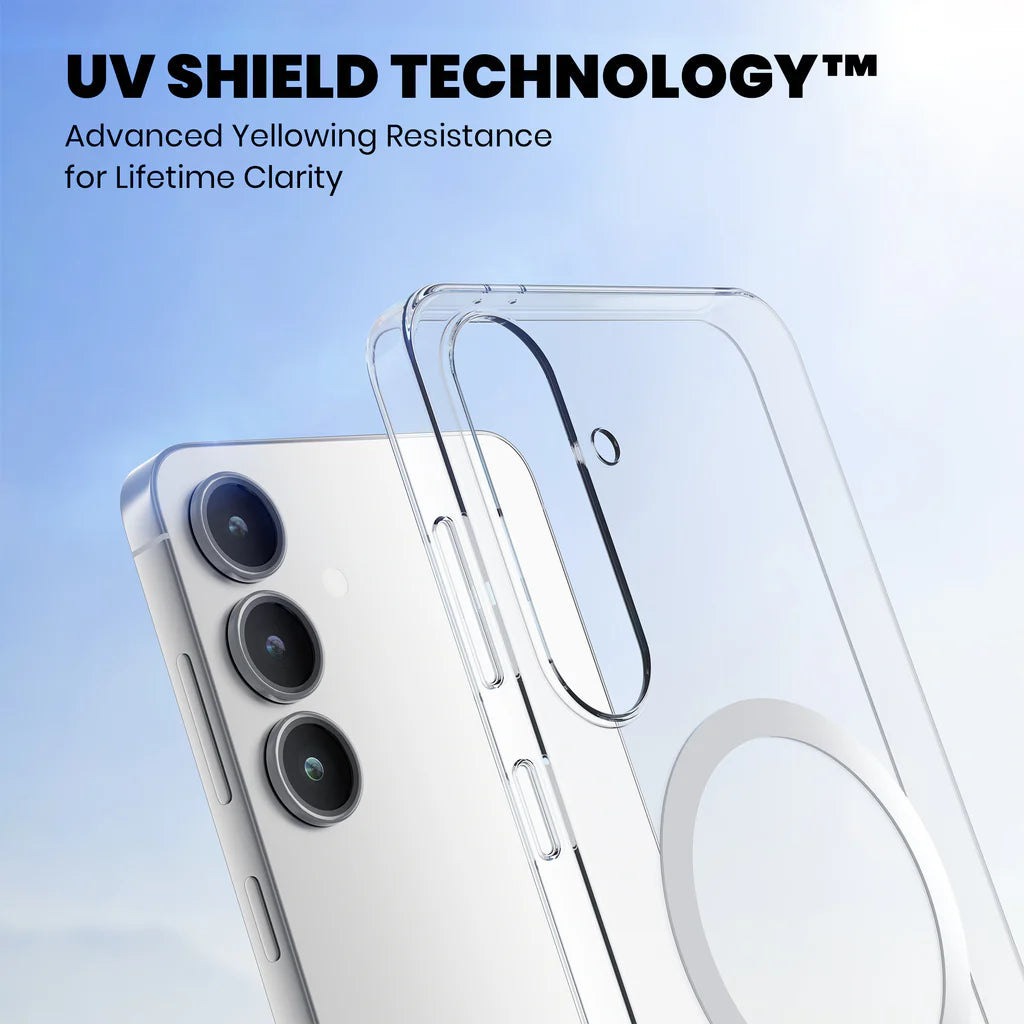 Anti Yellow Magsafe Clear Case Samsung S22 Plus uv shield technology 
