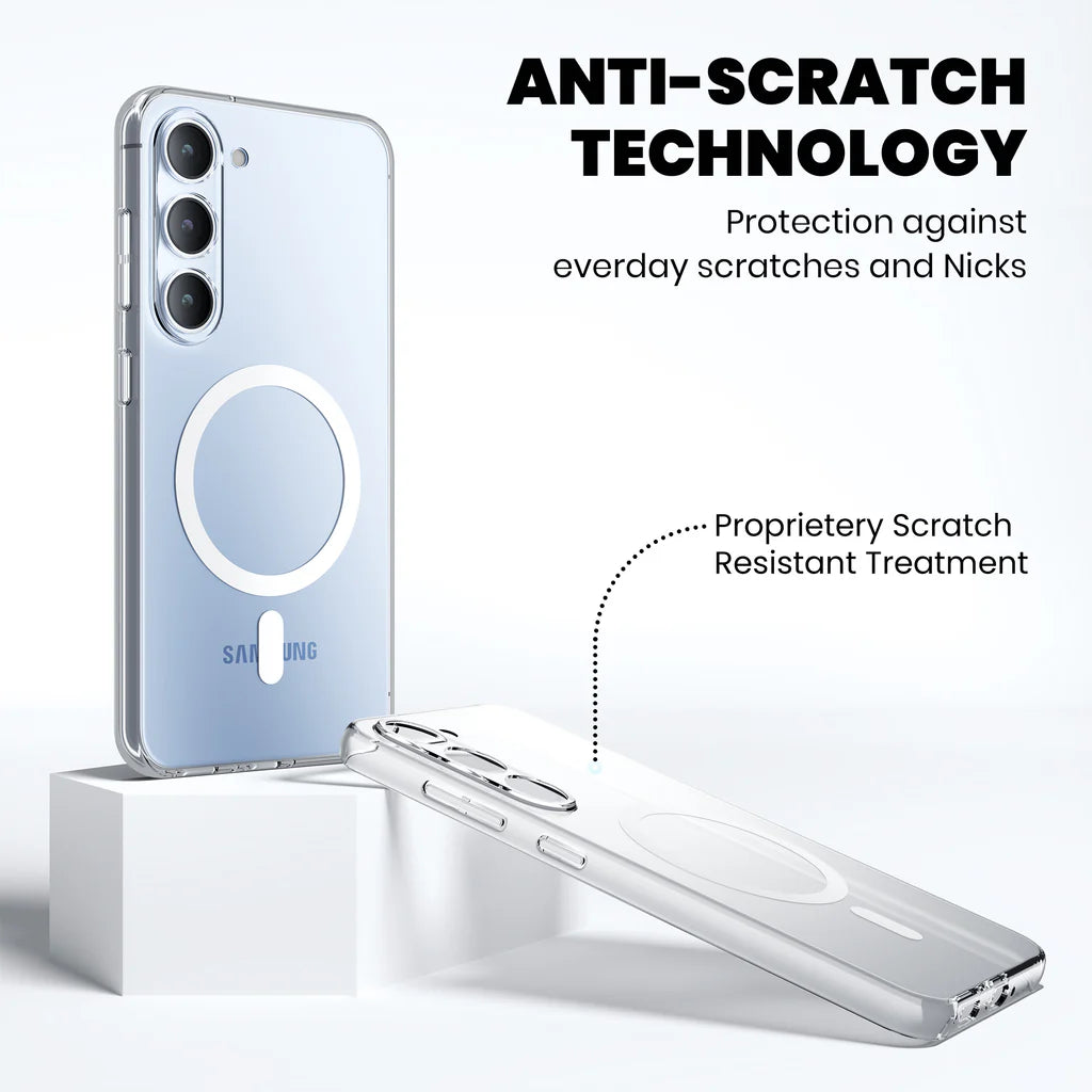 Anti Yellow Magsafe Clear Case Samsung S23 Plus anti scratch technology 