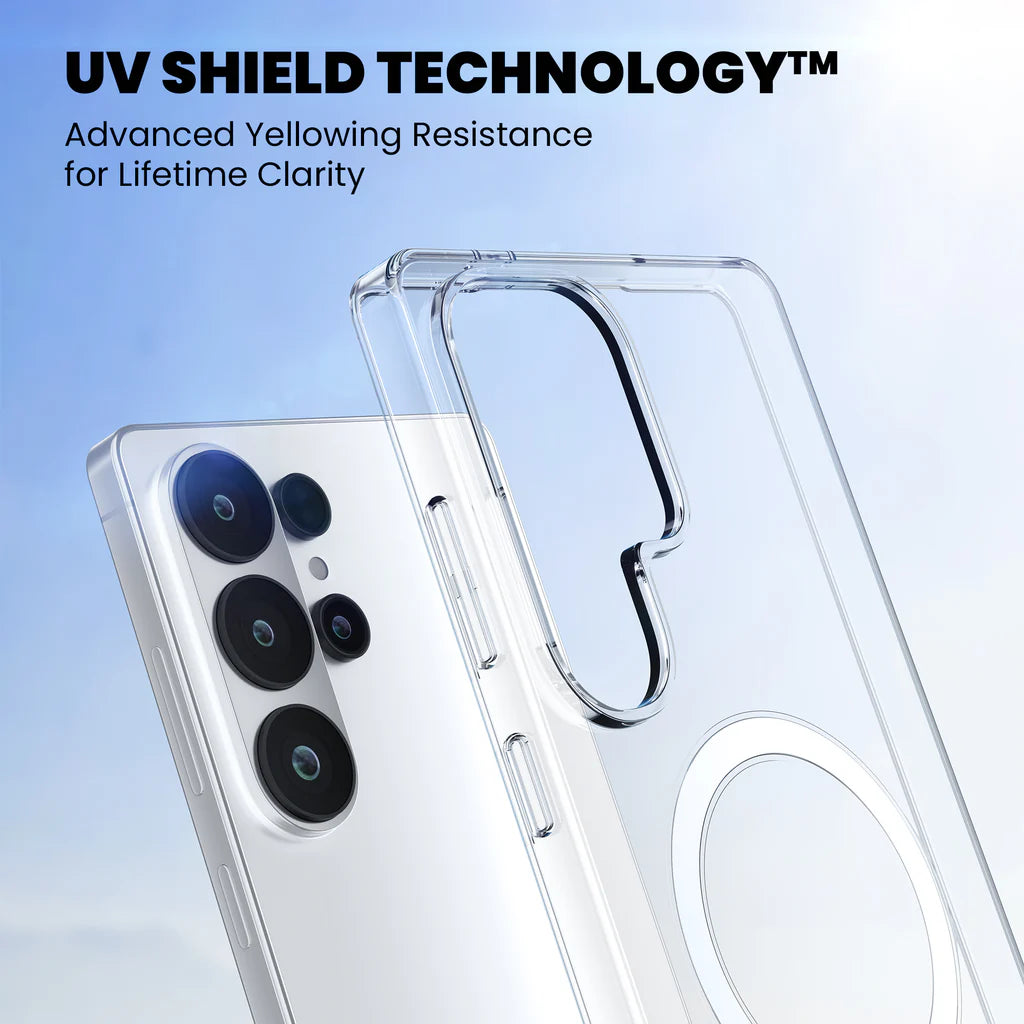 UV Shield Technology in Crystely S26 Ultra anti-yellow clear case
