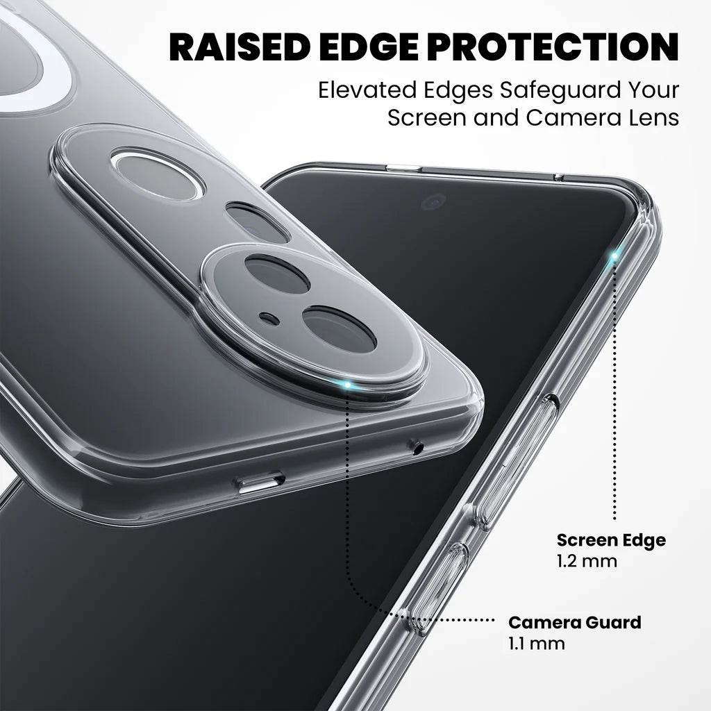 Anti-Yellow MagSafe Clear Case for Vivo T4 Ultra