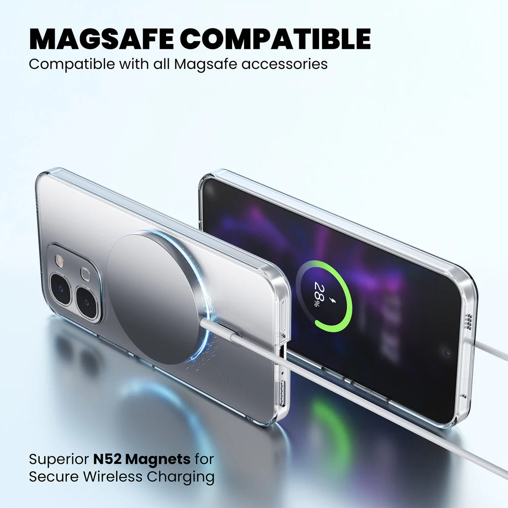 Anti-Yellow MagSafe Clear Case for Vivo T5x 5G