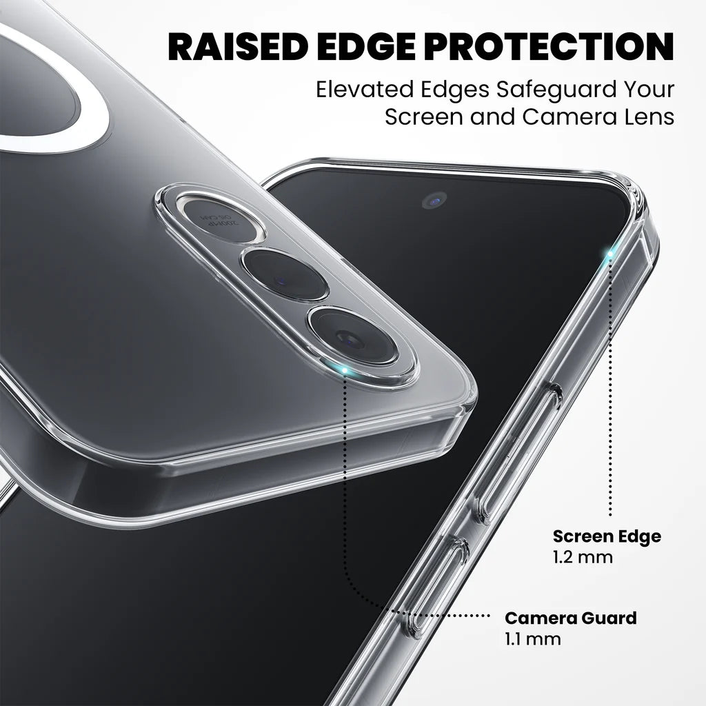 Raised edge protection case for Vivo V70 FE – 1.2mm screen edge and 1.1mm camera guard

