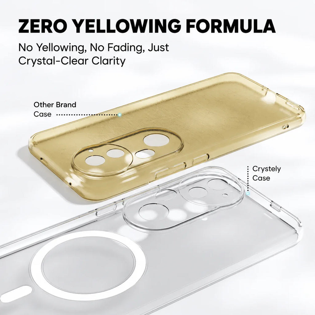 Anti-Yellow MagSafe Clear Case for Vivo T4 Ultra