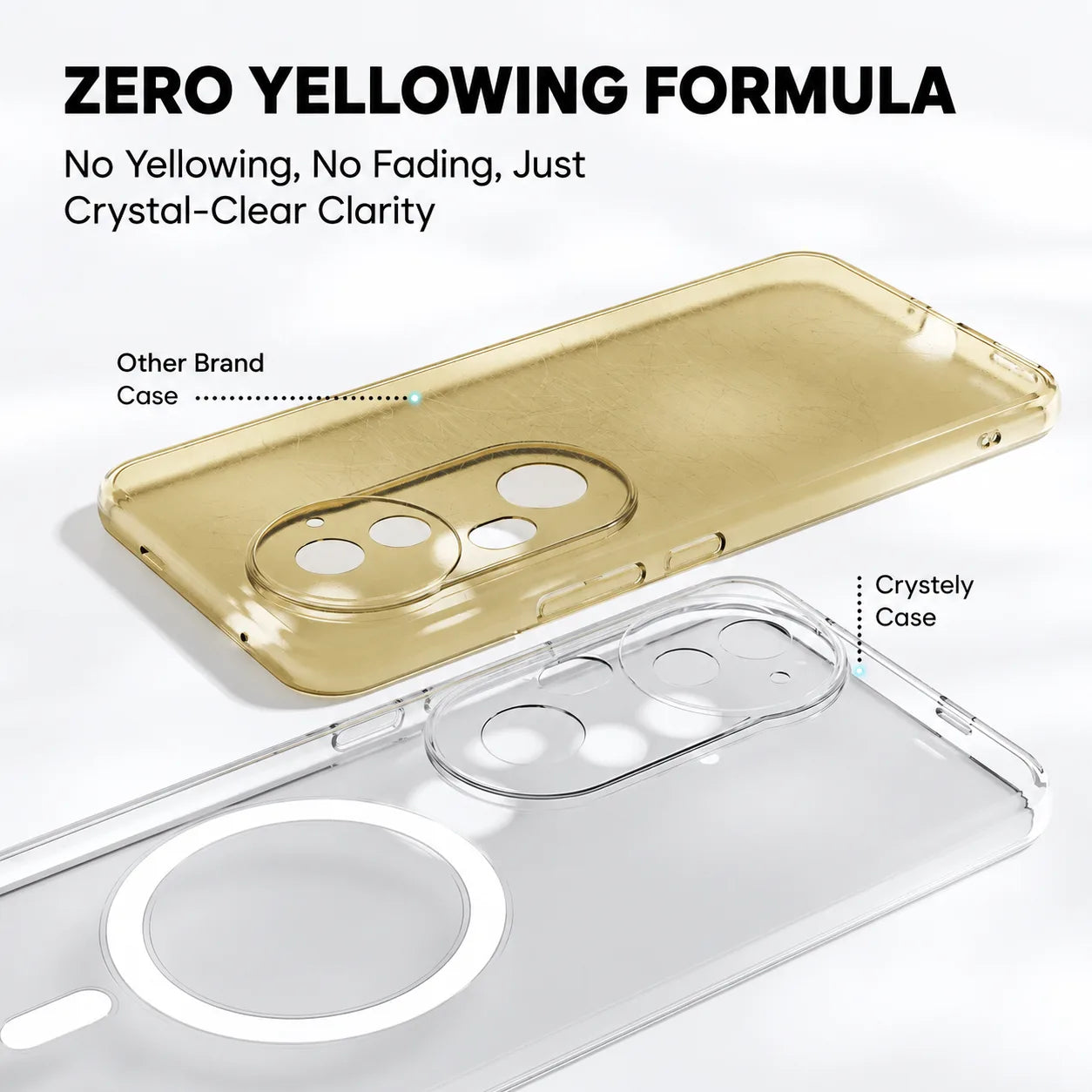 Anti-Yellow MagSafe Clear Case for Vivo T4 Ultra
